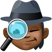 Emoji 🕵🏿 Detective: Carnagione Scura su Facebook 15.0.