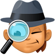 Emoji 🕵🏽 Detective: Carnagione Olivastra su Facebook 15.0.