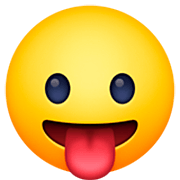 😛 Emoji Rosto Mostrando A Língua na Facebook 15.0.