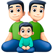 👨🏻‍👨🏻‍👦🏻 Emoji Familia - Hombre, Hombre, Niño: Tono De Piel Claro en Facebook 15.0.