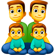 👨‍👨‍👦‍👦 Emoji Familie: Mann, Mann, Junge und Junge Facebook 15.0.