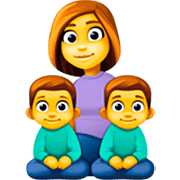 👩‍👦‍👦 Emoji Familie: Frau, Junge und Junge Facebook 15.0.