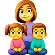 👩‍👧‍👦 Emoji Familia: Mujer, Niña, Niño en Facebook 15.0.