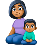 👩🏾‍👦🏾 Emoji Familia - Mujer, Niño: Tono De Piel Oscuro Medio en Facebook 15.0.