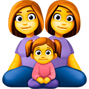 Emoji 👩‍👩‍👧 Famiglia: Donna, Donna E Bambina su Facebook 15.0.