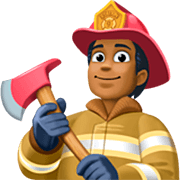 Emoji 🧑🏾‍🚒 Pompiere: Carnagione Abbastanza Scura su Facebook 15.0.