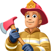 Émoji 🧑🏼‍🚒 Pompier : Peau Moyennement Claire sur Facebook 15.0.
