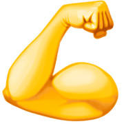 Émoji 💪 Biceps Contracté sur Facebook 15.0.