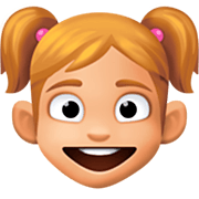 👧🏼 Emoji Mädchen: mittelhelle Hautfarbe Facebook 15.0.