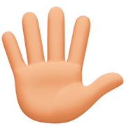 🖐🏼 Emoji Mão Aberta Com Os Dedos Separados: Pele Morena Clara na Facebook 15.0.