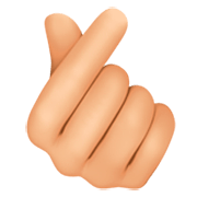 🫰🏼 Emoji Mano Con El Dedo Índice Y El Pulgar Cruzados: Tono De Piel Claro Medio en Facebook 15.0.