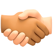 🫱🏽‍🫲🏻 Emoji Handschlag: mittlere Hautfarbe, helle Hautfarbe Facebook 15.0.