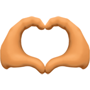 🫶🏾 Emoji Manos De Corazon: Tono De Piel Oscuro Medio en Facebook 15.0.