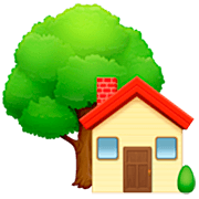 🏡 Emoji Haus mit Garten Facebook 15.0.