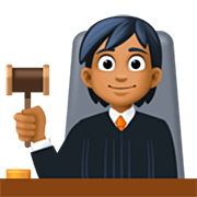 🧑🏾‍⚖️ Emoji Juez: Tono De Piel Oscuro Medio en Facebook 15.0.