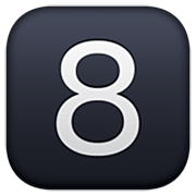 Emoji 8️⃣ Tasto: 8 su Facebook 15.0.