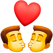 Emoji 👨‍❤️‍💋‍👨 Bacio Tra Coppia: Uomo E Uomo su Facebook 15.0.