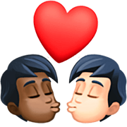 sich küssendes Paar: Person, Person, dunkle Hautfarbe, helle Hautfarbe Facebook 15.0.
