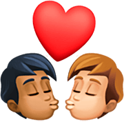 Emoji 🧑🏾‍❤️‍💋‍🧑🏼 Bacio Tra Coppia: persona, persona, Carnagione Abbastanza Scura, Carnagione Abbastanza Chiara su Facebook 15.0.