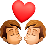 Emoji 🧑🏽‍❤️‍💋‍🧑🏼 Bacio Tra Coppia: persona, persona, Carnagione Olivastra, Carnagione Abbastanza Chiara su Facebook 15.0.