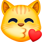 😽 Emoji küssende Katze Facebook 15.0.