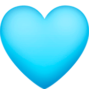 🩵 Emoji Coração Azul Claro na Facebook 15.0.