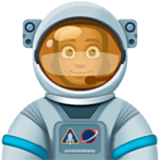 👨🏿‍🚀 Emoji Astronaut: dunkle Hautfarbe Facebook 15.0.