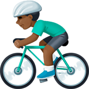 Émoji 🚴🏿‍♂️ Cycliste Homme : Peau Foncée sur Facebook 15.0.