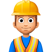 👷🏼‍♂️ Emoji Bauarbeiter: mittelhelle Hautfarbe Facebook 15.0.