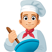 Émoji 👨🏼‍🍳 Cuisinier : Peau Moyennement Claire sur Facebook 15.0.