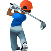 🏌🏿‍♂️ Emoji Hombre Jugando Al Golf: Tono De Piel Oscuro en Facebook 15.0.