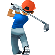 🏌🏾‍♂️ Emoji Hombre Jugando Al Golf: Tono De Piel Oscuro Medio en Facebook 15.0.