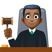 👨🏿‍⚖️ Emoji Juiz: Pele Escura na Facebook 15.0.