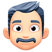 👨🏻 Emoji Homem: Pele Clara na Facebook 15.0.