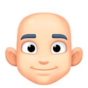 👨🏻‍🦲 Emoji Hombre: Tono De Piel Claro Y Sin Pelo en Facebook 15.0.