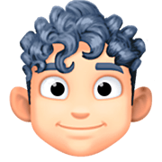 👨🏻‍🦱 Emoji Hombre: Tono De Piel Claro Y Pelo Rizado en Facebook 15.0.