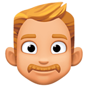 Emoji 👨🏼 Uomo: Carnagione Abbastanza Chiara su Facebook 15.0.