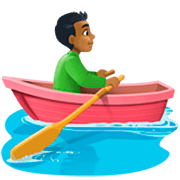 Emoji 🚣🏾‍♂️ Uomo In Barca A Remi: Carnagione Abbastanza Scura su Facebook 15.0.
