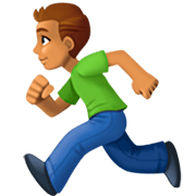 🏃🏽‍♂️ Emoji Hombre Corriendo: Tono De Piel Medio en Facebook 15.0.