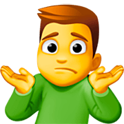 Emoji 🤷‍♂️ Uomo Che Scrolla Le Spalle su Facebook 15.0.