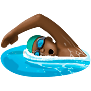 Emoji 🏊🏿‍♂️ Nuotatore: Carnagione Scura su Facebook 15.0.