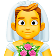 Emoji 👰‍♂️ Sposo Con Velo su Facebook 15.0.
