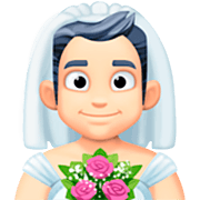 Emoji 👰🏻‍♂️ Sposo Con Velo: Carnagione Chiara su Facebook 15.0.