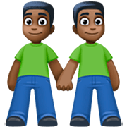 👬🏿 Emoji händchenhaltende Männer: dunkle Hautfarbe Facebook 15.0.