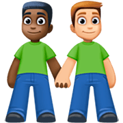 Emoji 👨🏿‍🤝‍👨🏼 Due Uomini Che Si Tengono Per Mano: Carnagione Scura E Carnagione Abbastanza Chiara su Facebook 15.0.