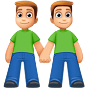 Emoji 👬🏼 Due Uomini Che Si Tengono Per Mano: Carnagione Abbastanza Chiara su Facebook 15.0.
