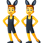 👯‍♂️ Emoji Hombres Con Orejas De Conejo en Facebook 15.0.