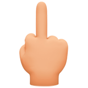 🖕🏼 Emoji Mittelfinger: mittelhelle Hautfarbe Facebook 15.0.