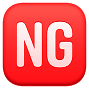 🆖 Emoji Großbuchstaben NG in blauem Quadrat Facebook 15.0.
