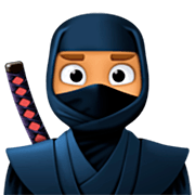 Emoji 🥷🏽 Ninja: Carnagione Olivastra su Facebook 15.0.